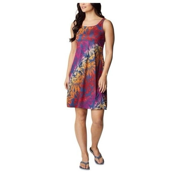 Columbia Dresses & Skirts - Columbia Freezer III Dress Womens SizeM PFG Tropical Floral Tank Sundress Empire